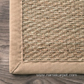 Natural fiber large seagrass floor area rug